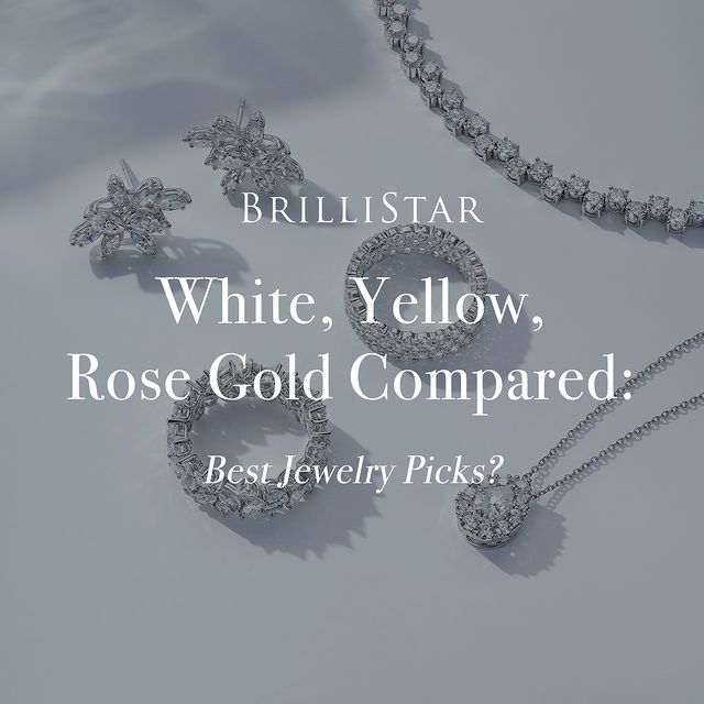 Lab Grown Diamond White, Yellow, Rose Cold Compared