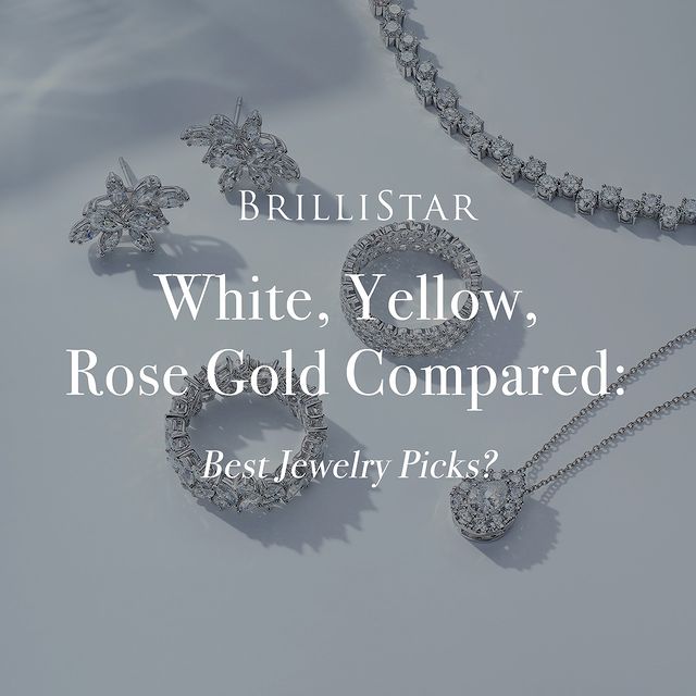 Lab Grown Diamond White, Yellow, Rose Cold Compared
