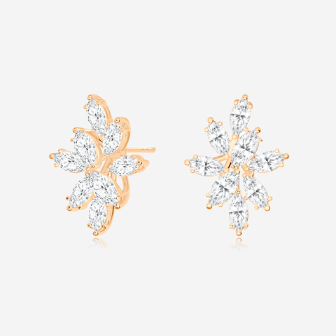 Exquisite laboratory diamond earrings
