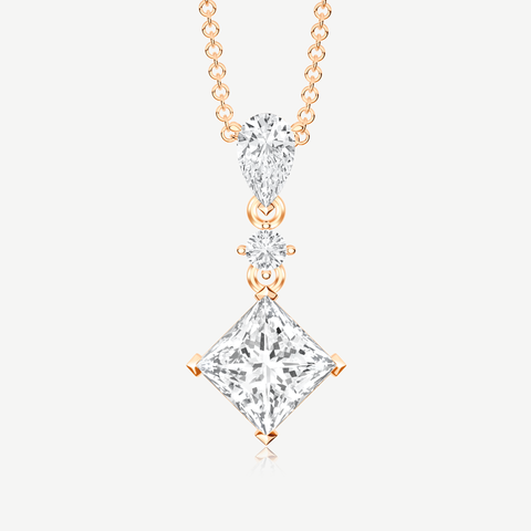 Shop now for a timeless and elegant three-stone lab-grown diamond pendant, boasting unmatched sparkle and brilliance. Elevate your style.