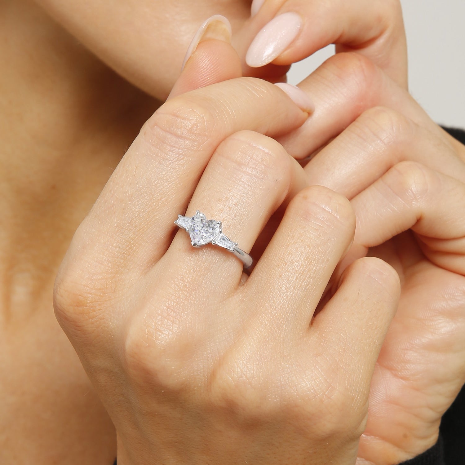 Heart-Shaped Diamond engagement ring